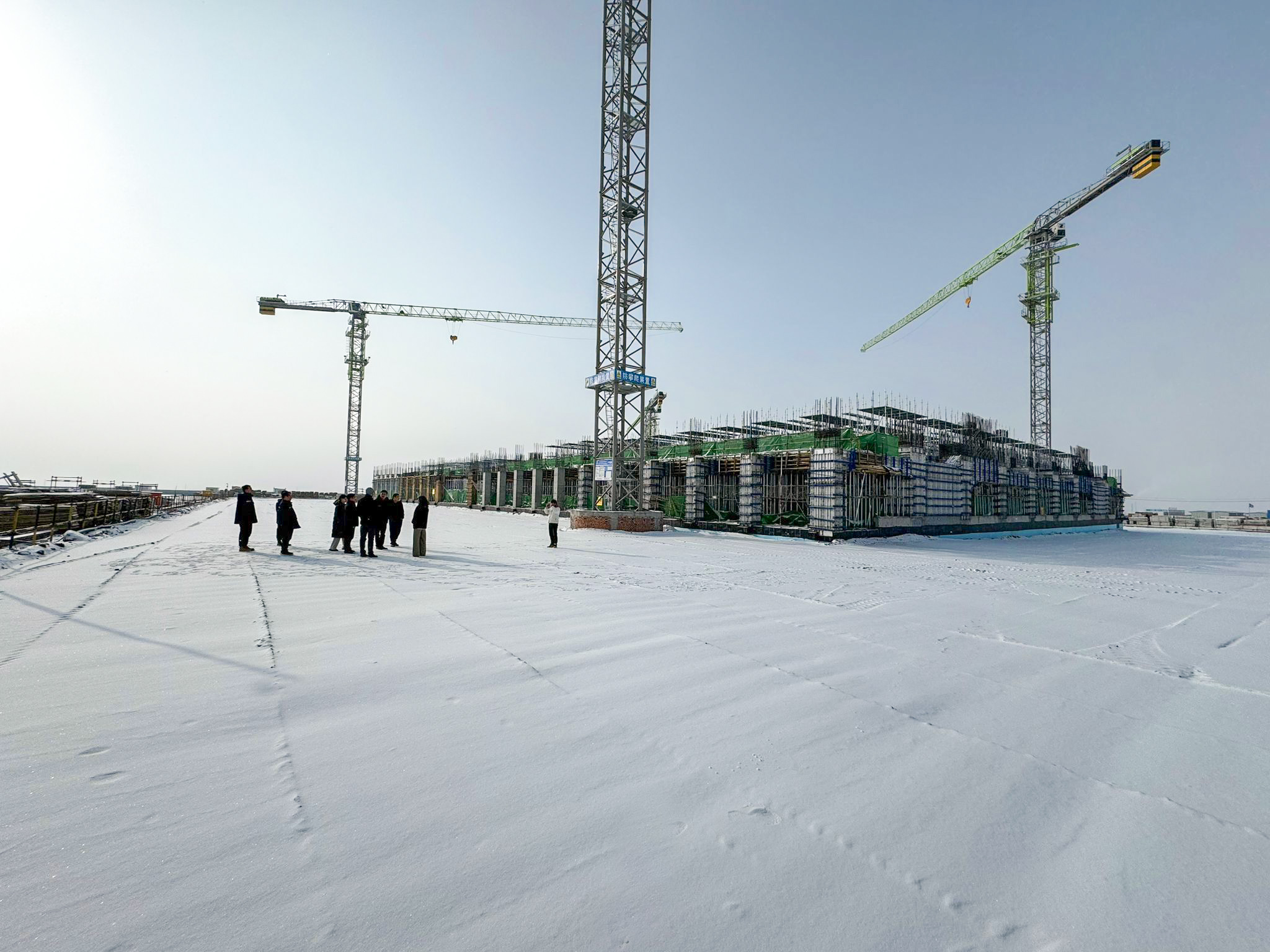 Entrance to the Zhangye City gravity energy storage construction site