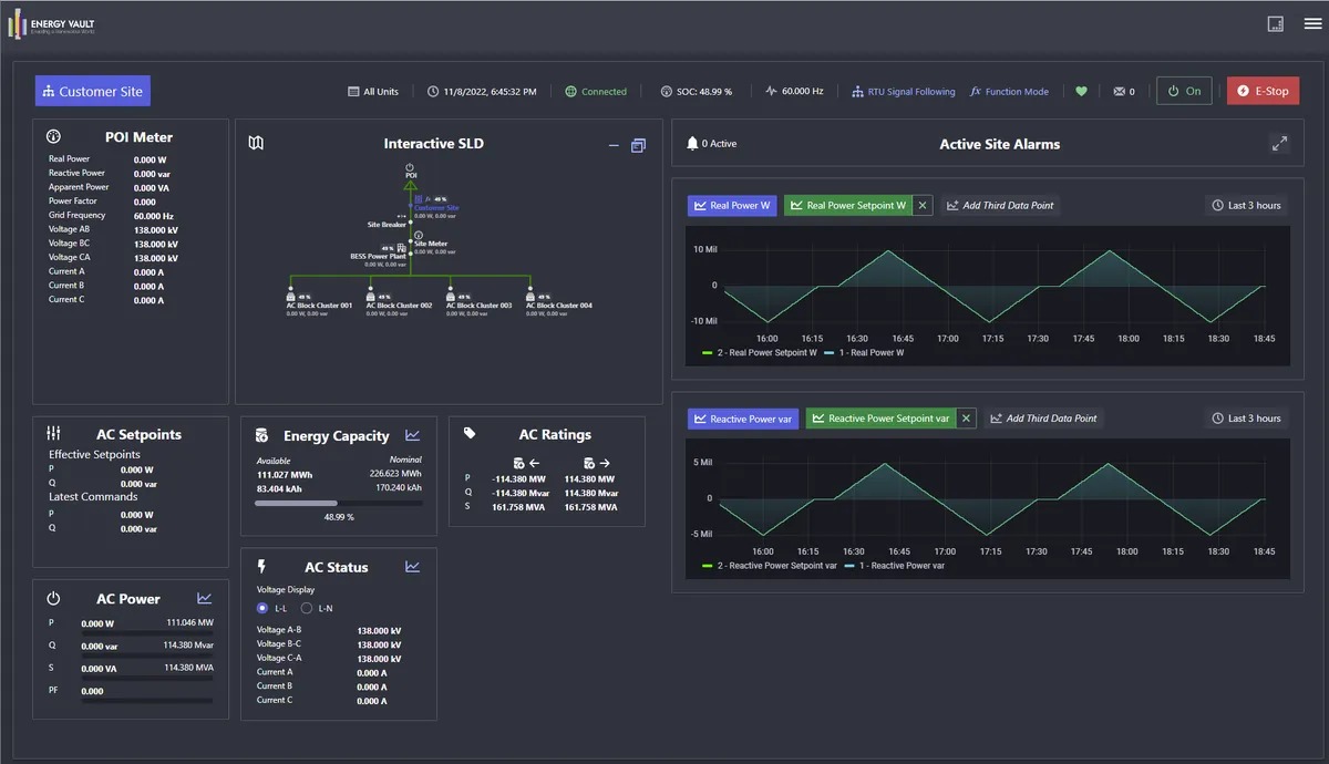 Real-time power plant controller interface