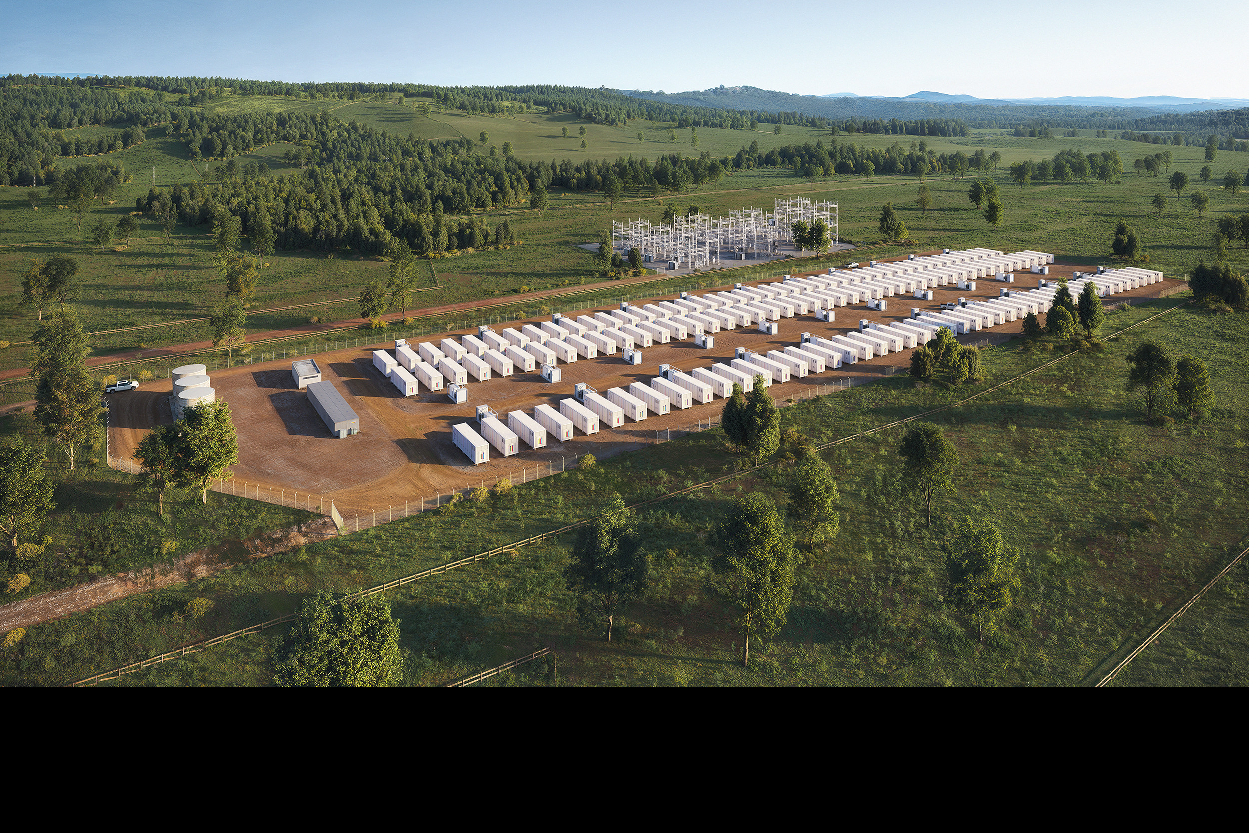 Energy Vault battery energy storage units installed on site