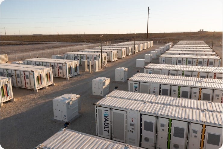 B-VAULT AC container rows at the St. Gall site