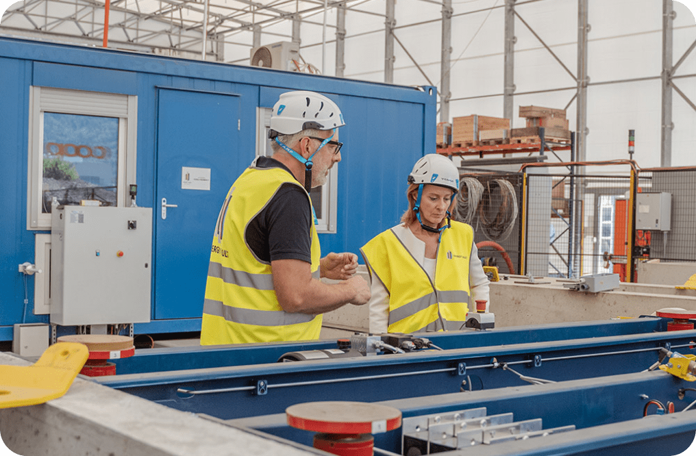 Energy Vault engineers on site